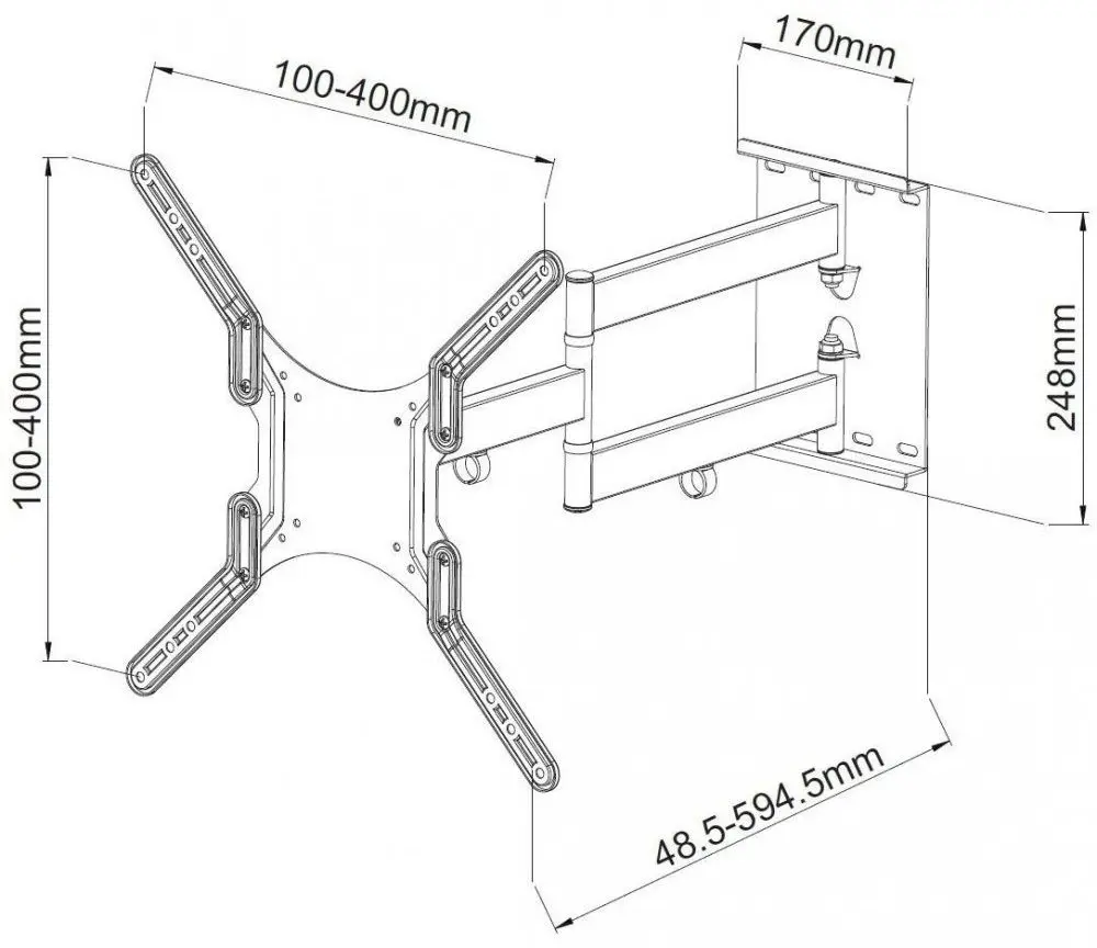 Кронштейн для телевизора Techly 023851 (White) - 3