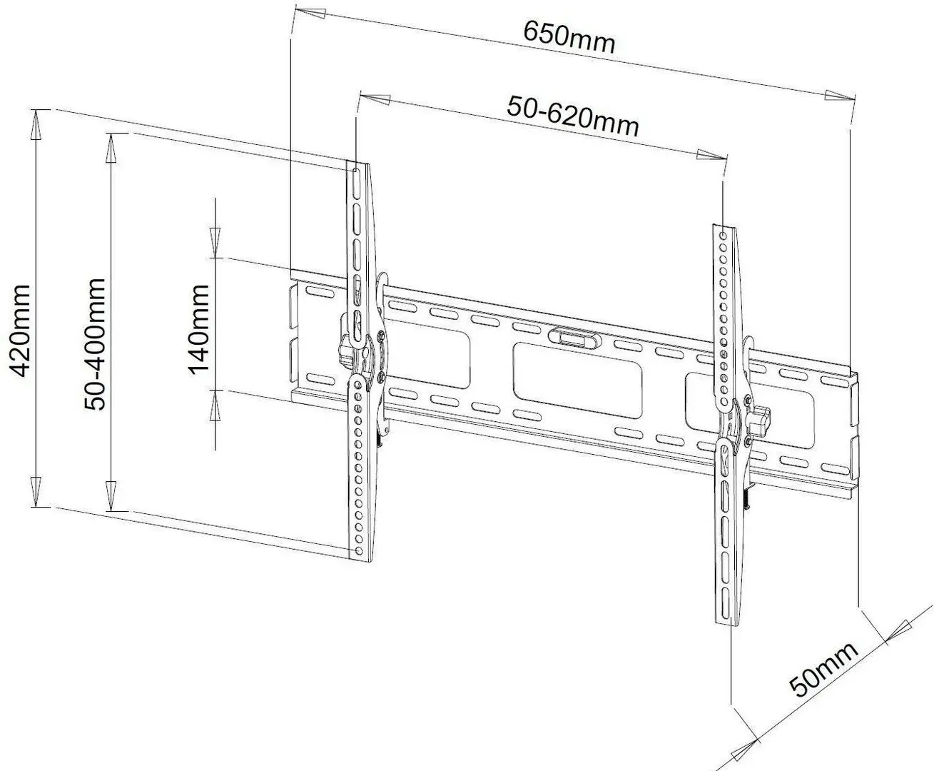 Кронштейн для телевизора Techly 301276 (Black) - 2