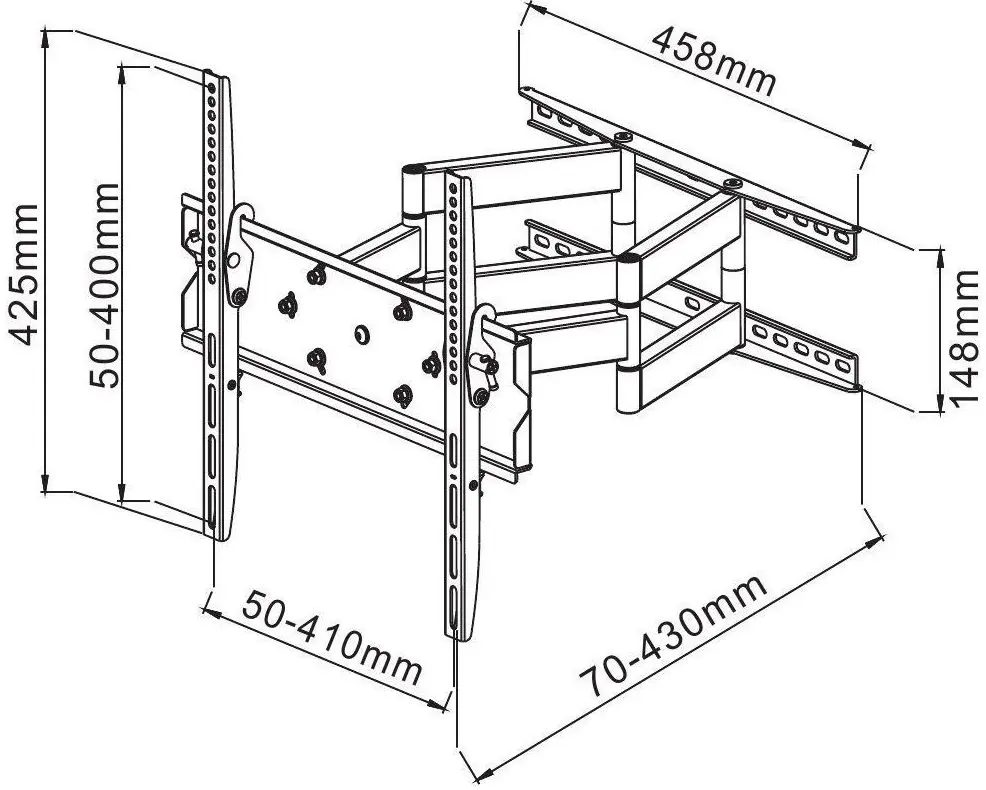 Suport pentru televizor Techly 301429 (Black) - 3