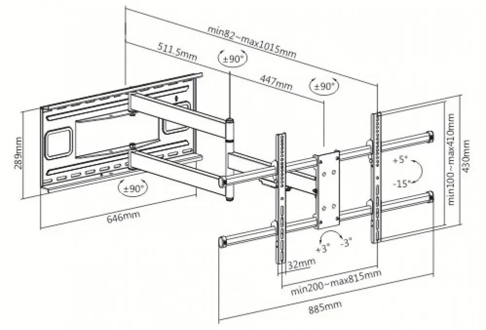Кронштейн для телевизора Techly ICA-PLB 490 43