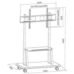 Мобильная подставка для телевизора Techly ICA-TR31 55