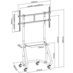 Мобильная подставка для телевизора Techly ICA-TR38 60