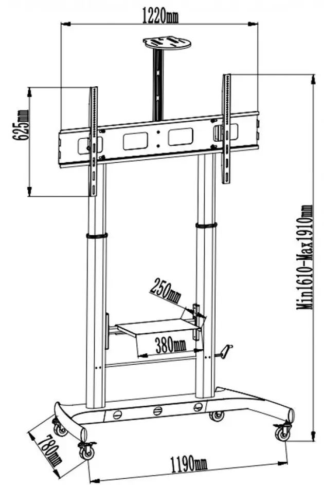 Мобильная подставка для телевизора Techly ICA-TR45 52