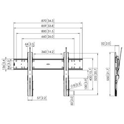 Suport pentru afișajele de informații Vogel'S PFW6810 55-80