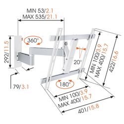 Кронштейн для телевизора Vogel'S W53071 32-55