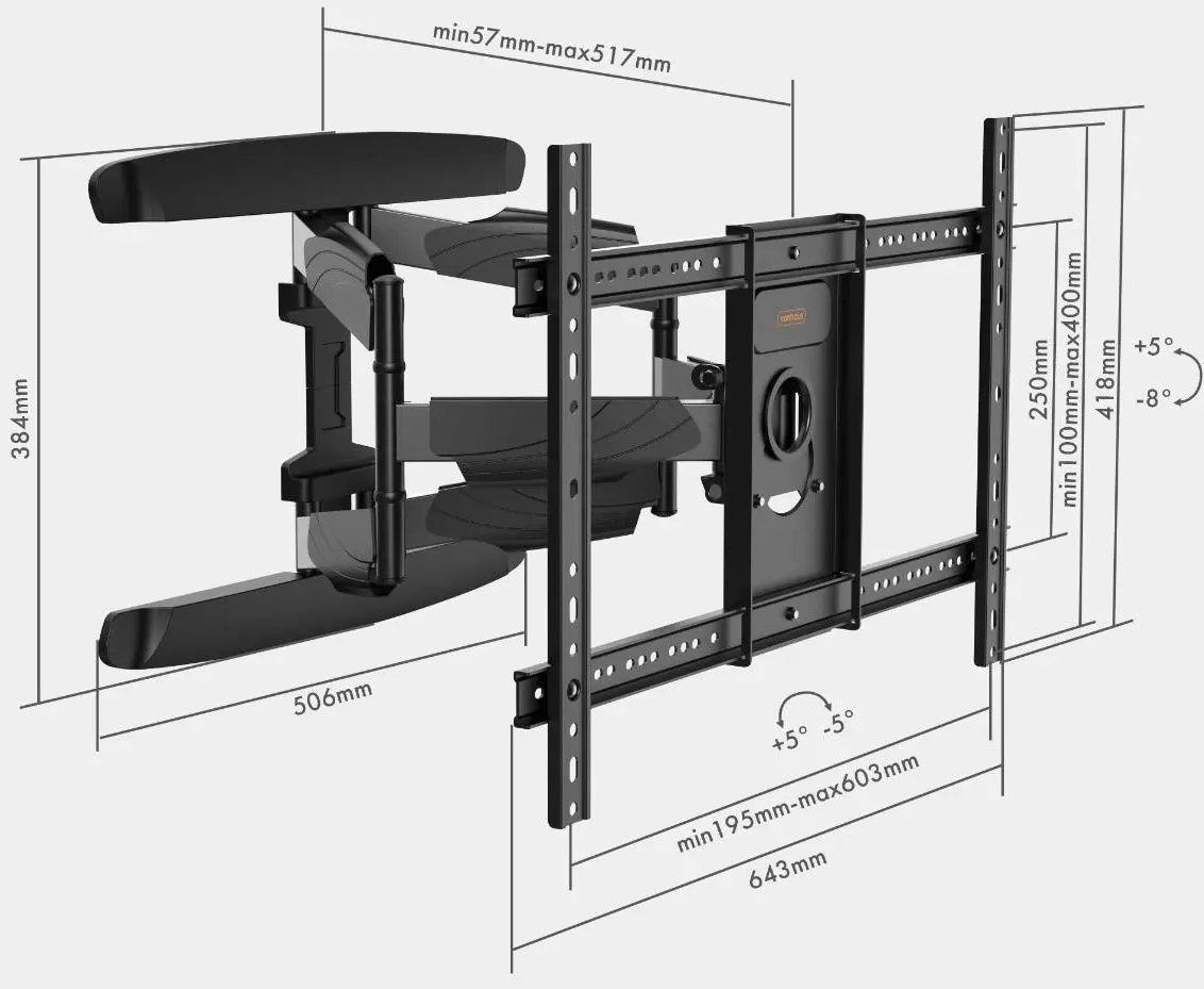 Suport televizor VonHaus 3000296 37-70