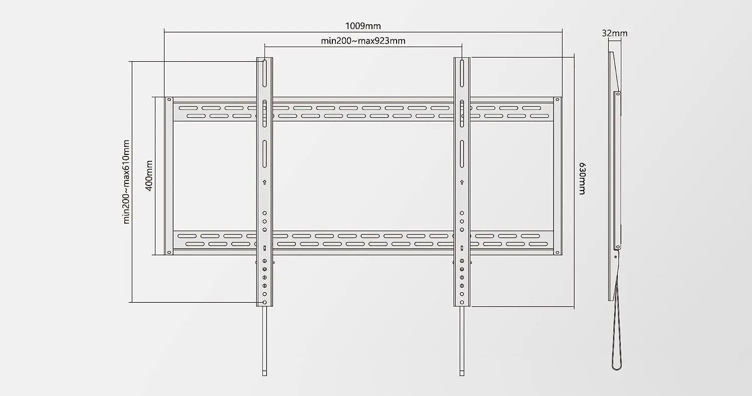 Suport pentru televizor VonHaus 3005092 60-100 (Black) - 4