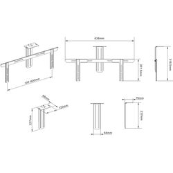 Stand pentru panou informativ Blackmount BM-T15A + MB-7901 (Black) Thumb
