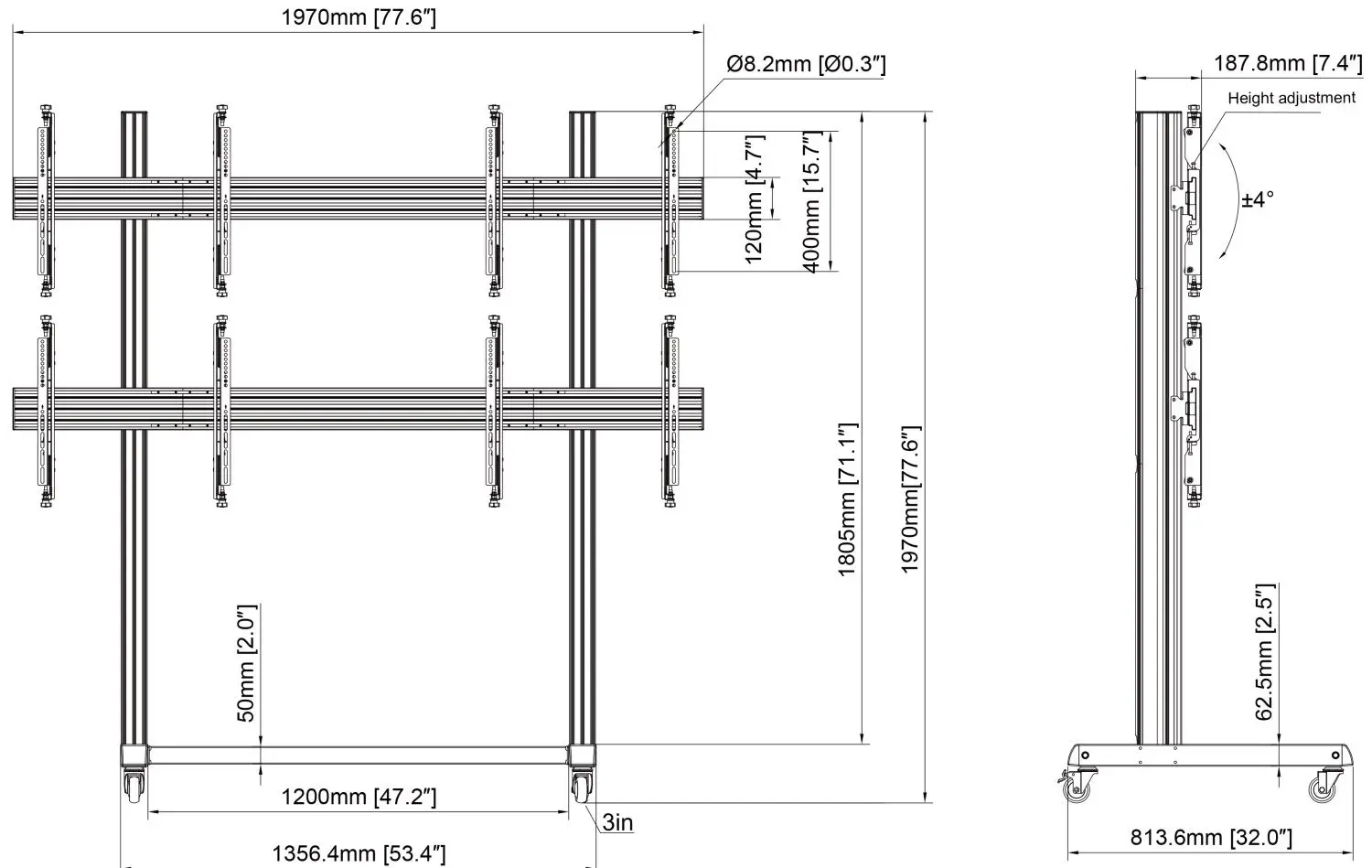 Stand perete video Multibrackets MB-3359 (Black)