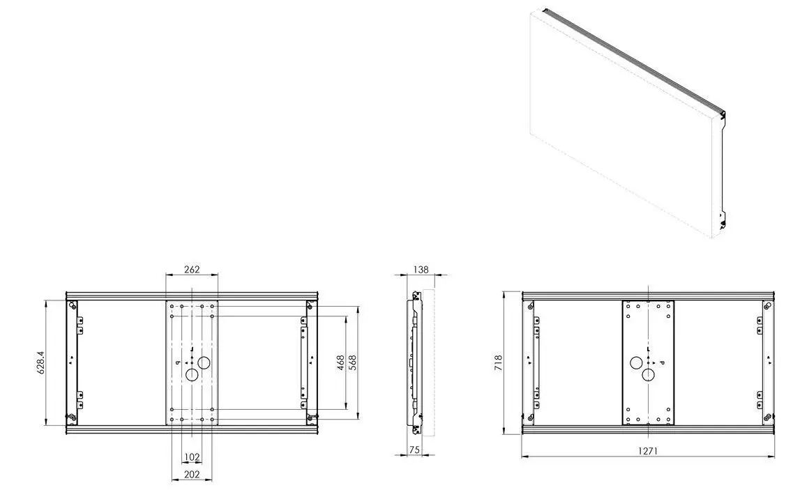 Suport pentru panou informativ Vogel's POW 1602 (Black)