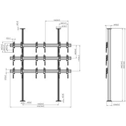 Stand perete video Vogel's FCVW3347 3x3 (Black) Thumb