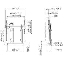 Stand motorizat pentru panou informativ Vogel's Rice 2005 (Black) Thumb