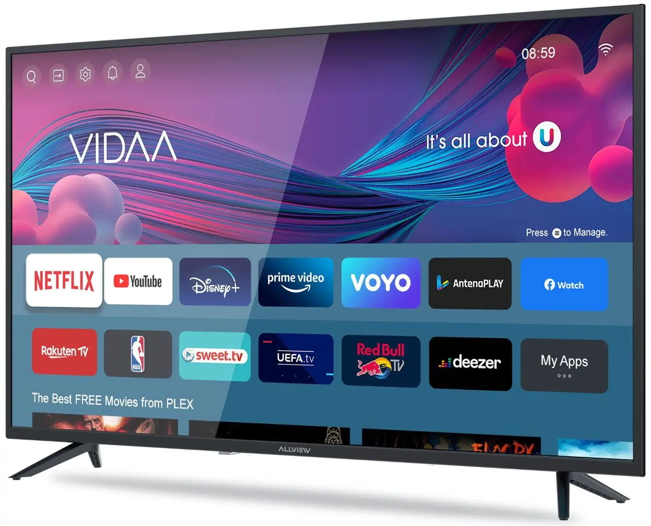 Телевизор Allview 4K UHD Smart 43iPlay6000-U (Black) - 3