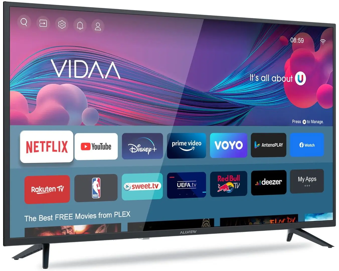Телевизор Allview 4K UHD Smart 43iPlay6000-U (Black) - 2