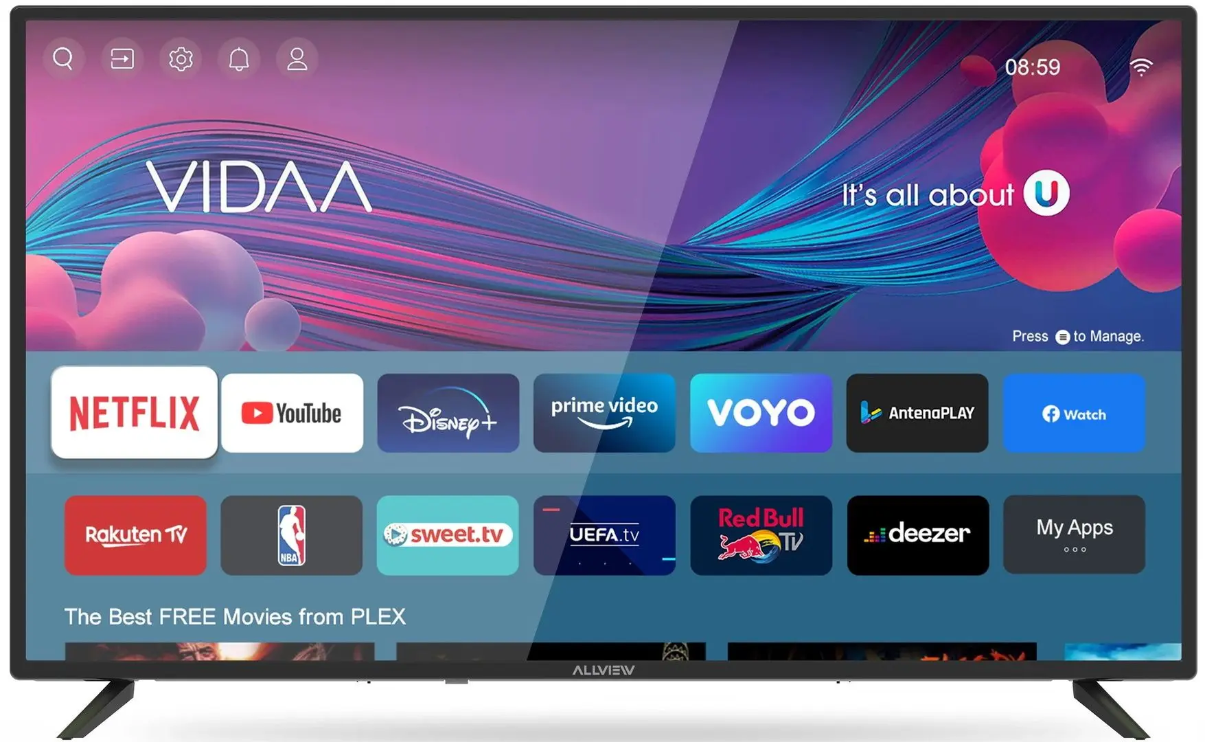 Телевизор Allview FHD Smart 43iPlay6000-F (Black)