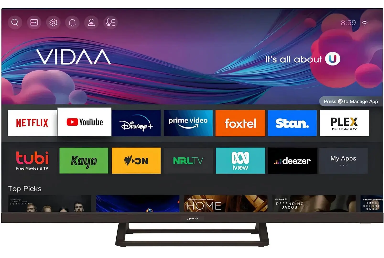 Televizor Arielli LED32N216VDA LED HD Smart (Black)