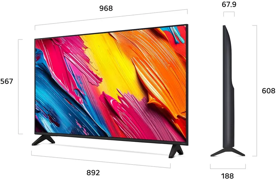 Телевизор LG 43QNED70A6A QNED 4K Smart (Black)