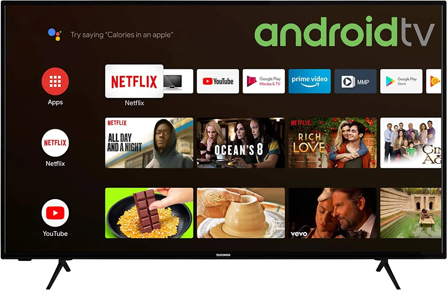 Телевизор Telefunken 4K UHD Smart 55UA9300 (Black)