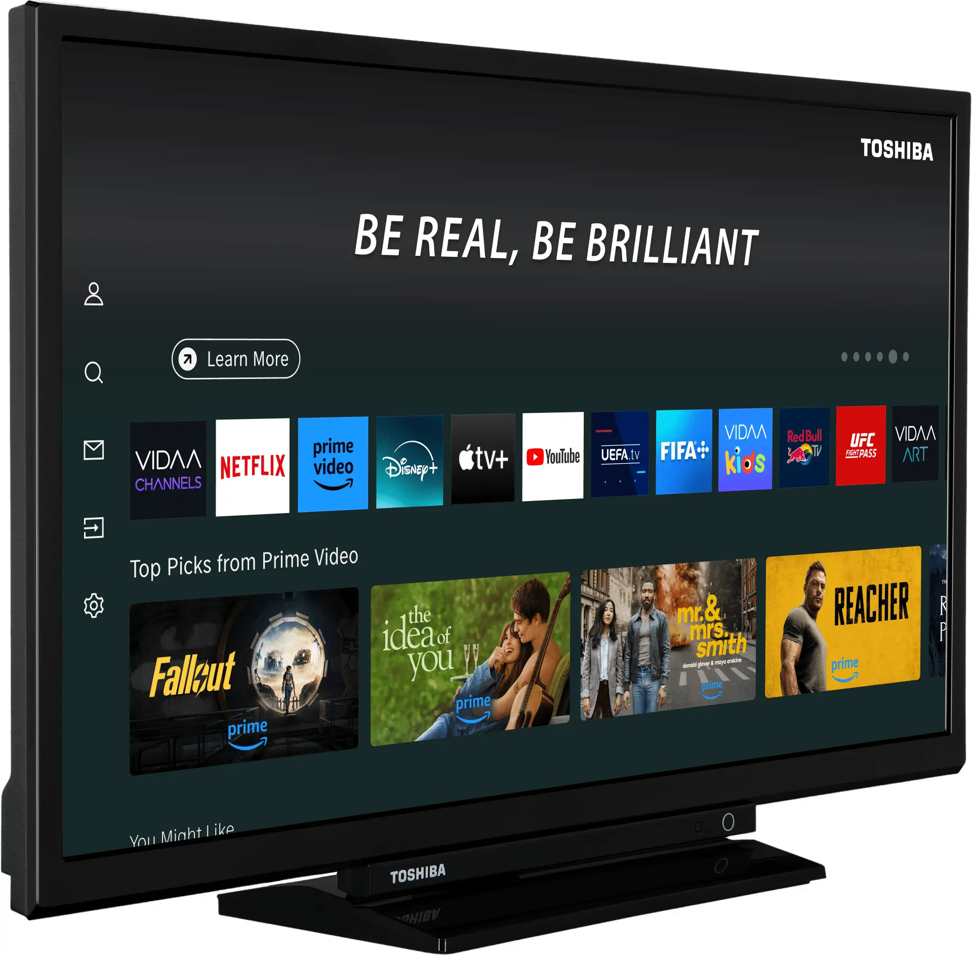 Телевизор Toshiba 24WV3563DG LED HD Smart (Black) - 2