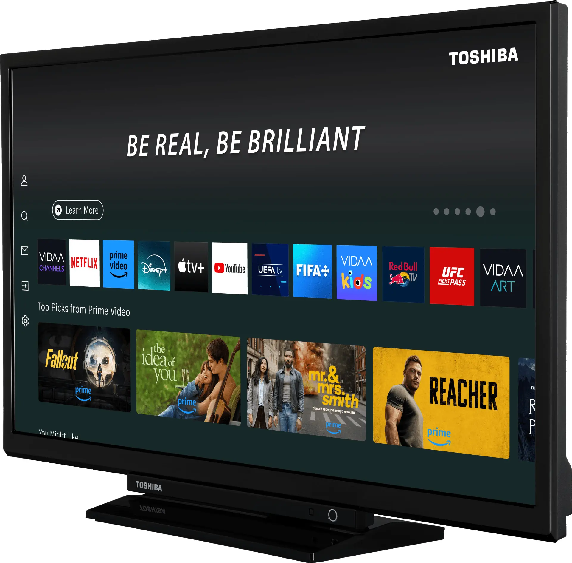 Телевизор Toshiba 24WV3563DG LED HD Smart (Black) - 3
