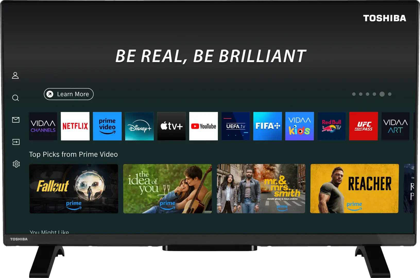 Телевизор Toshiba 32QV2F63DG QLED FHD Smart (Black)