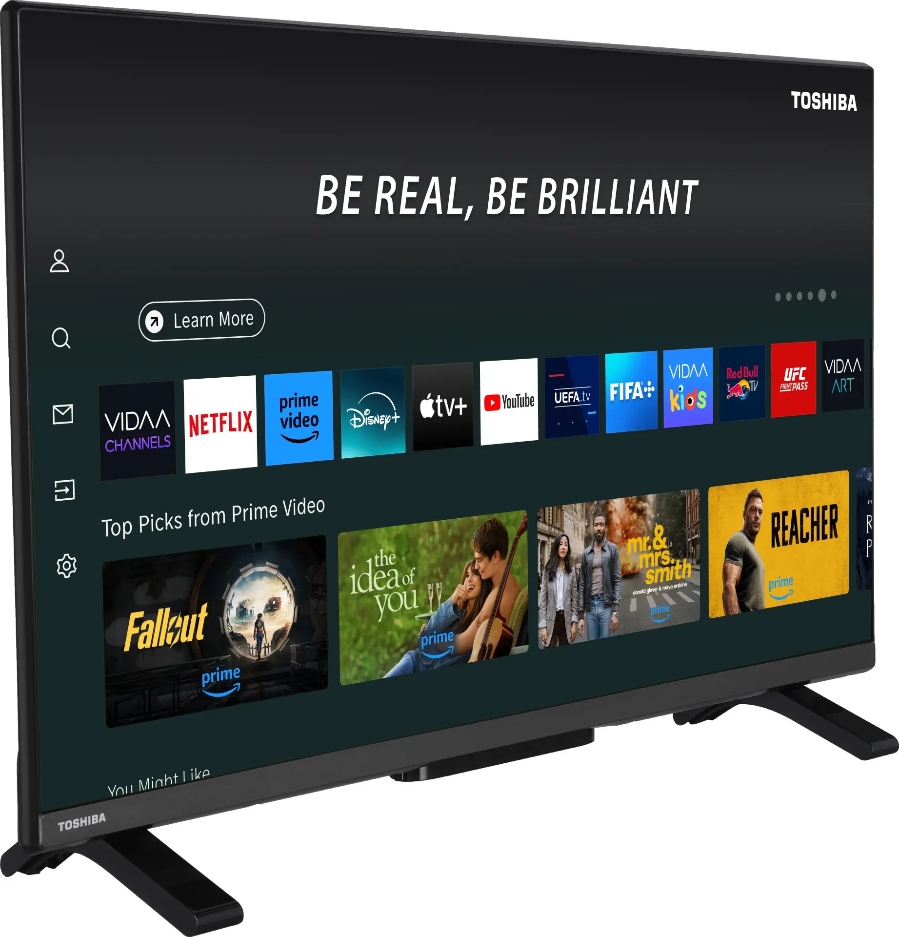 Телевизор Toshiba 32WV2563DG LED HD Smart (Black) - 2