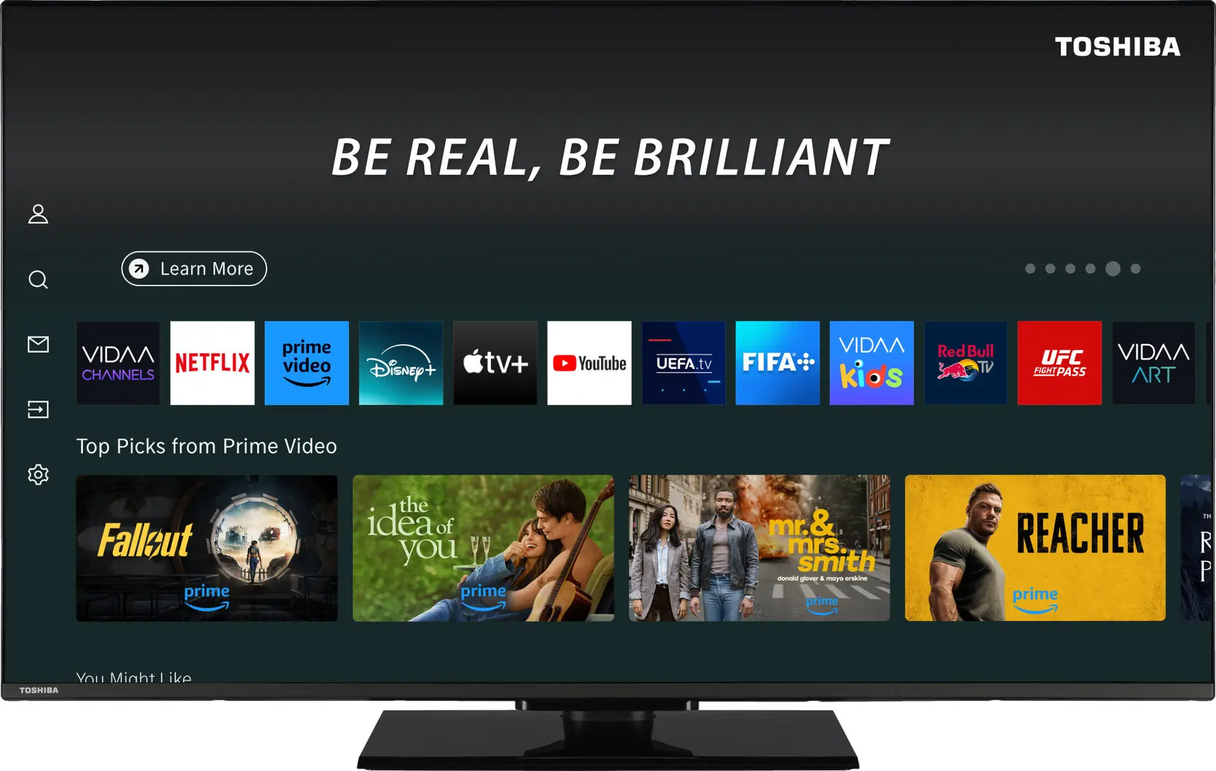 Телевизор Toshiba 43UV3F63DG LED 4K Smart (Black)