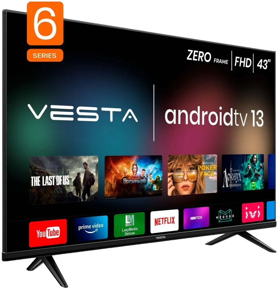 Телевизор FHD Smart Vesta  LD43L6205 (Black)
