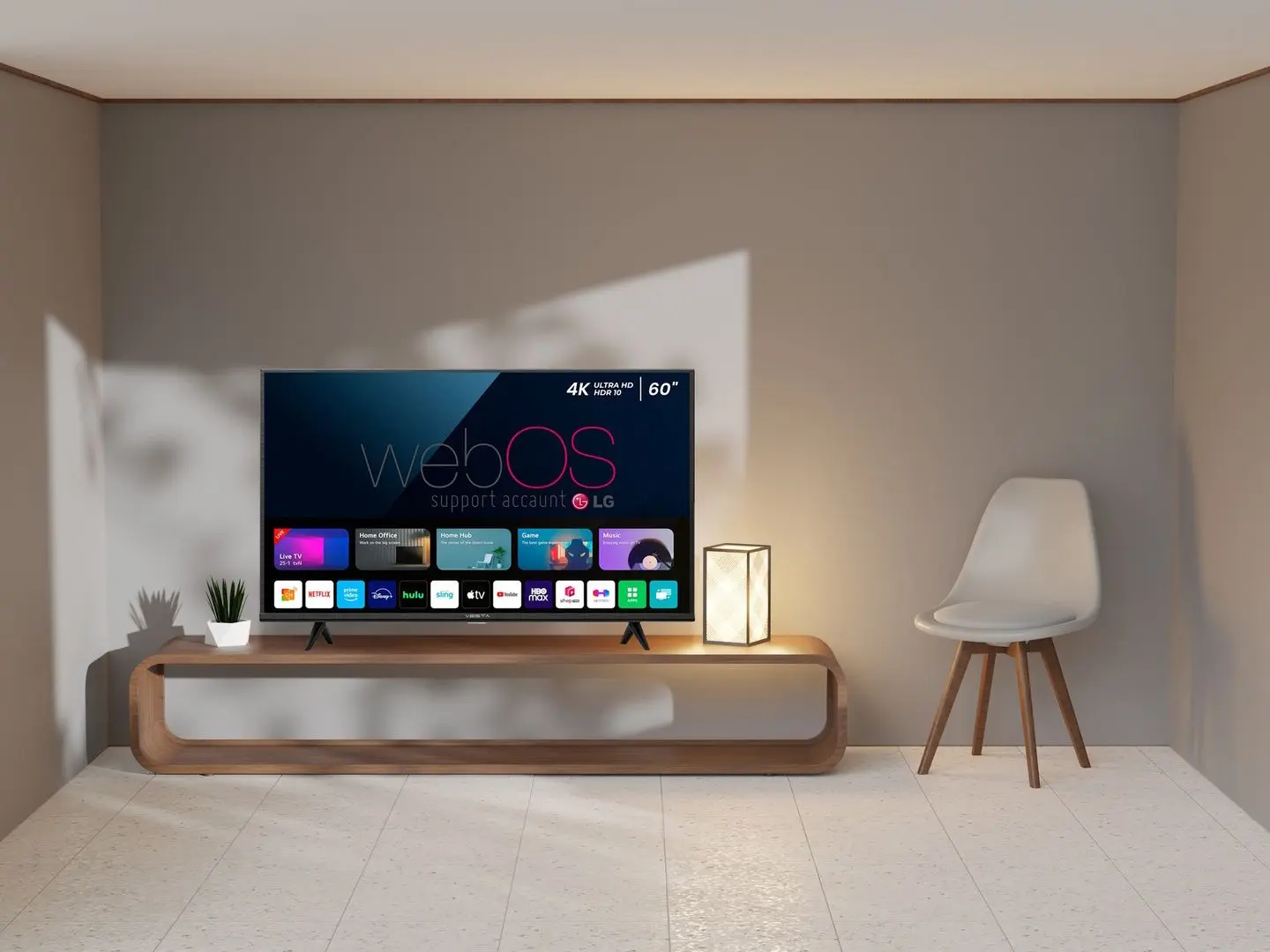 Телевизор Vesta 4K UHD Smart WU6075AAA + MR20GA (Black)