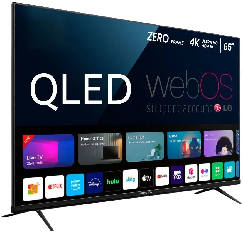 Televizor Vesta 4K UHD Smart WU6590QAB + MR20GA (Black)