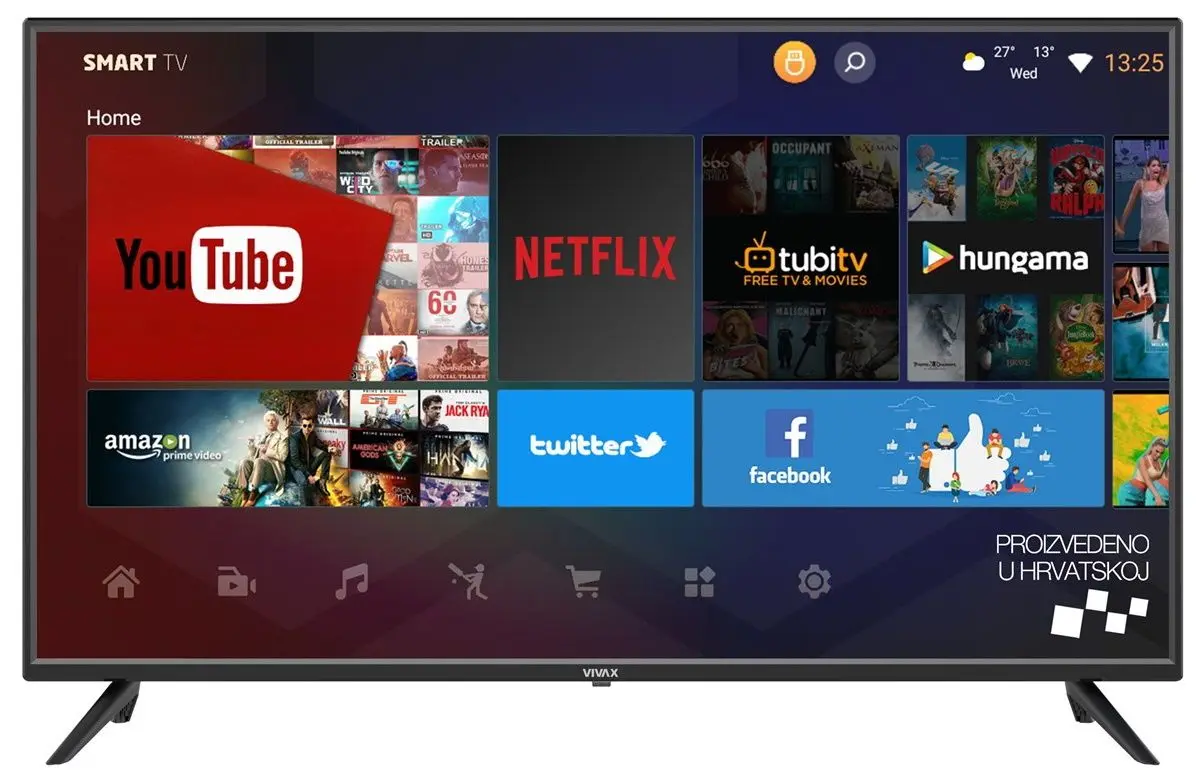 Телевизор Vivax 40'' Smart HD TV-40LE113T2S2SM V2 (Black)