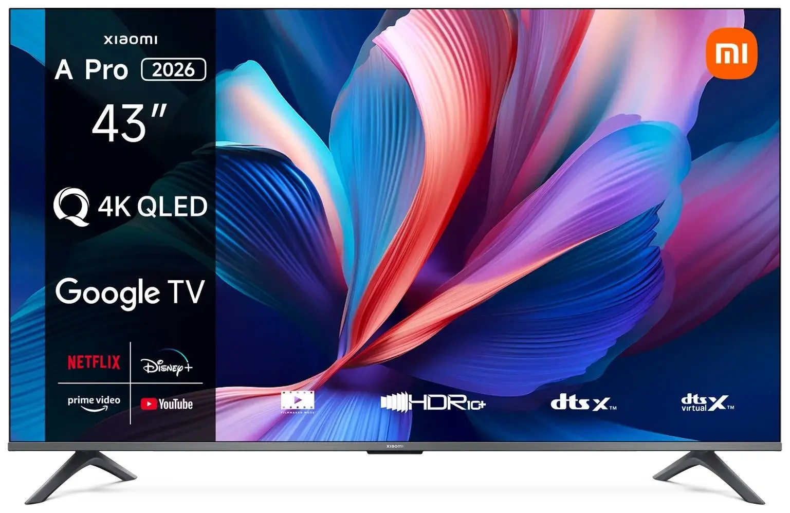 Телевизор Xiaomi TV A Pro 43 2026 QLED 4K Smart (Dark Gray)
