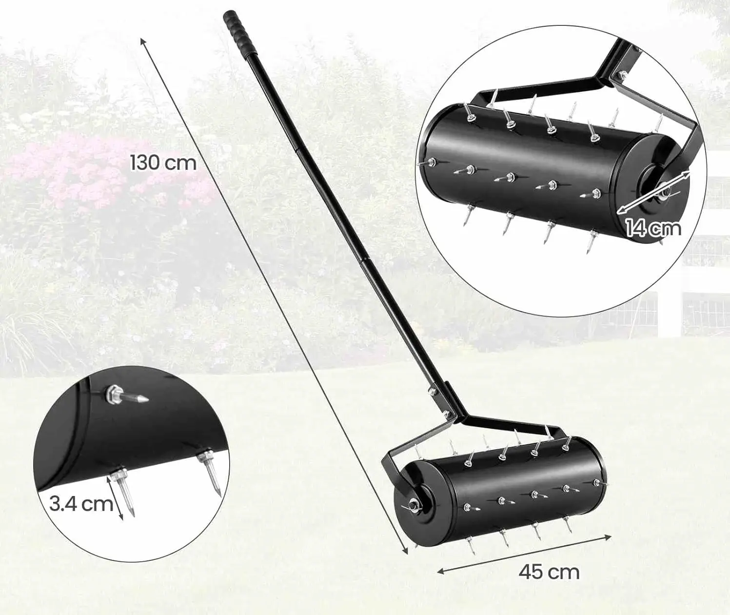 Аэратор для газона Costway GT4130DK (Black) - 3