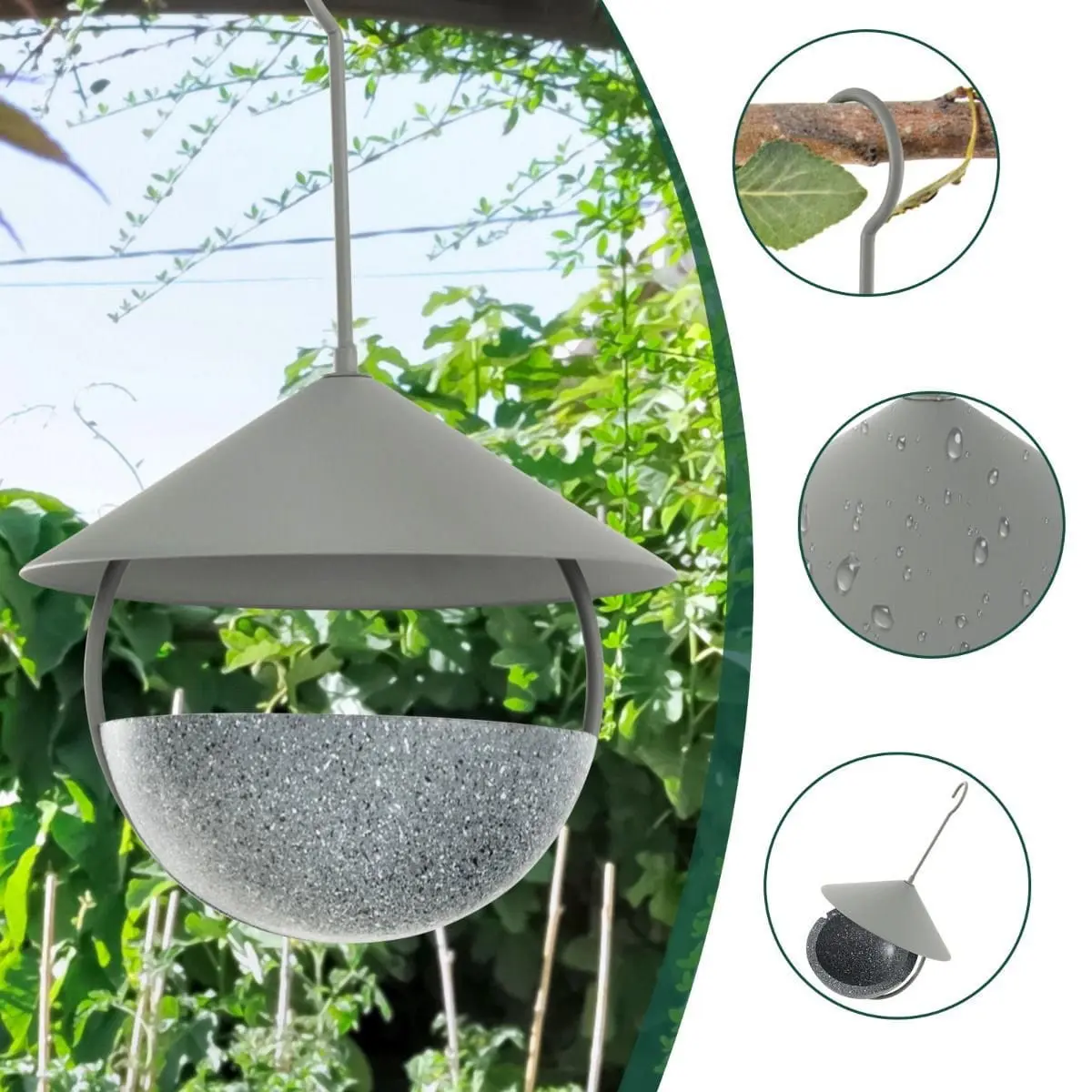 Кормушка для птиц Costway GT4018 (Grey)