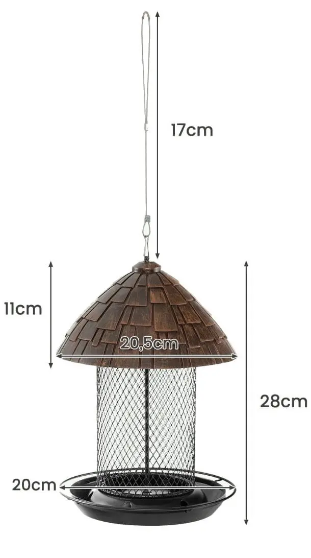 Hrănitoare pentru păsări Costway GT4019 (Brown)