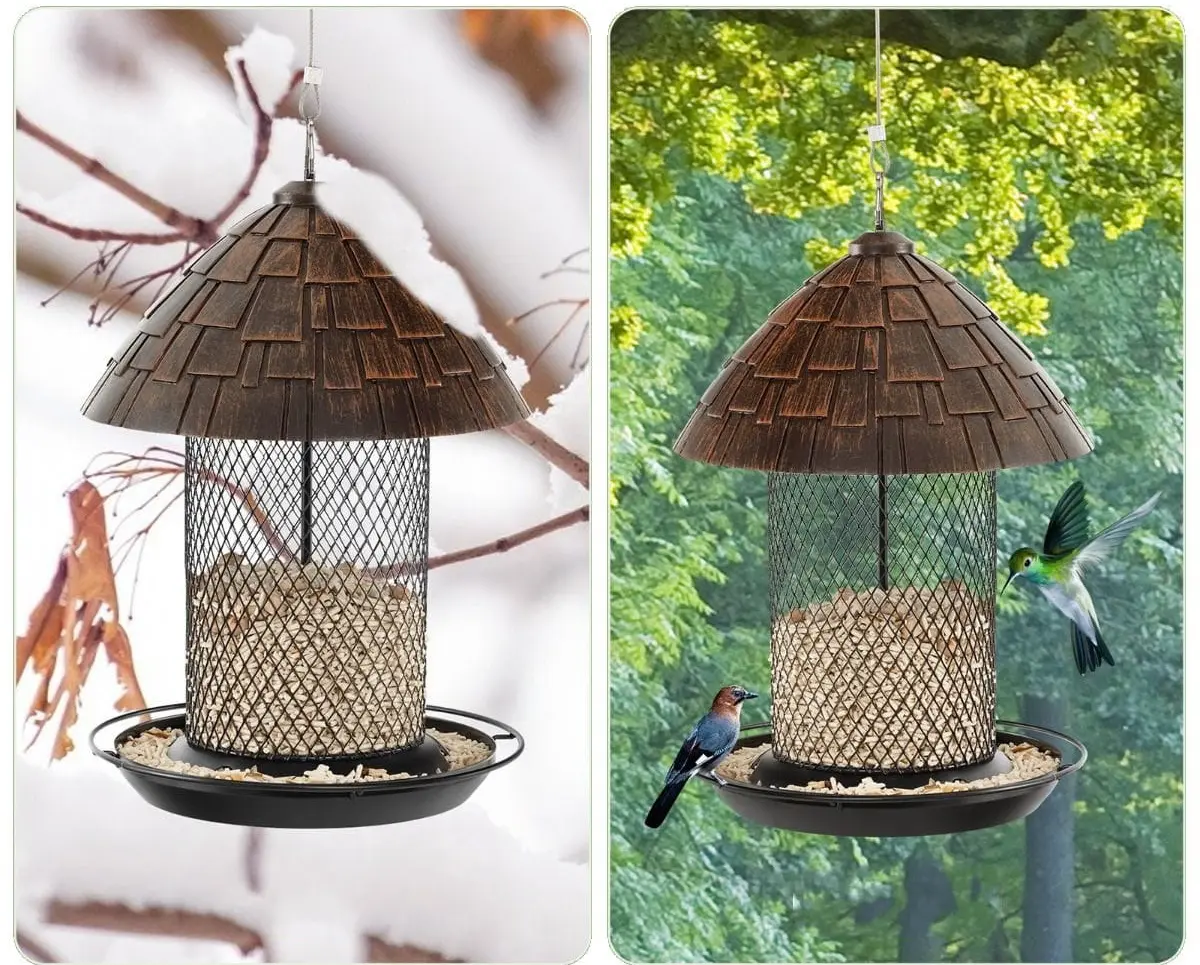 Hrănitoare pentru păsări Costway GT4019 (Brown)