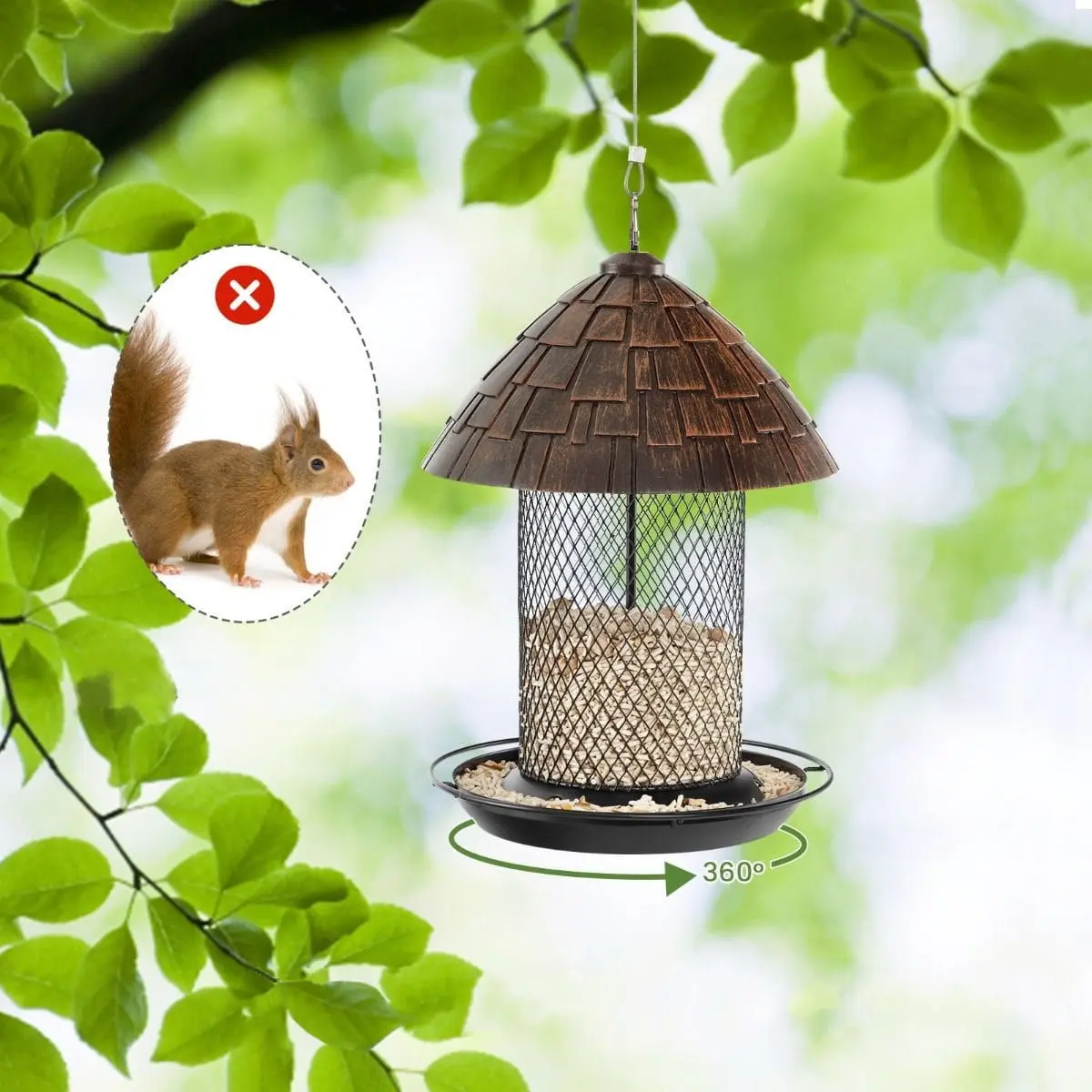 Hrănitoare pentru păsări Costway GT4019 (Brown)