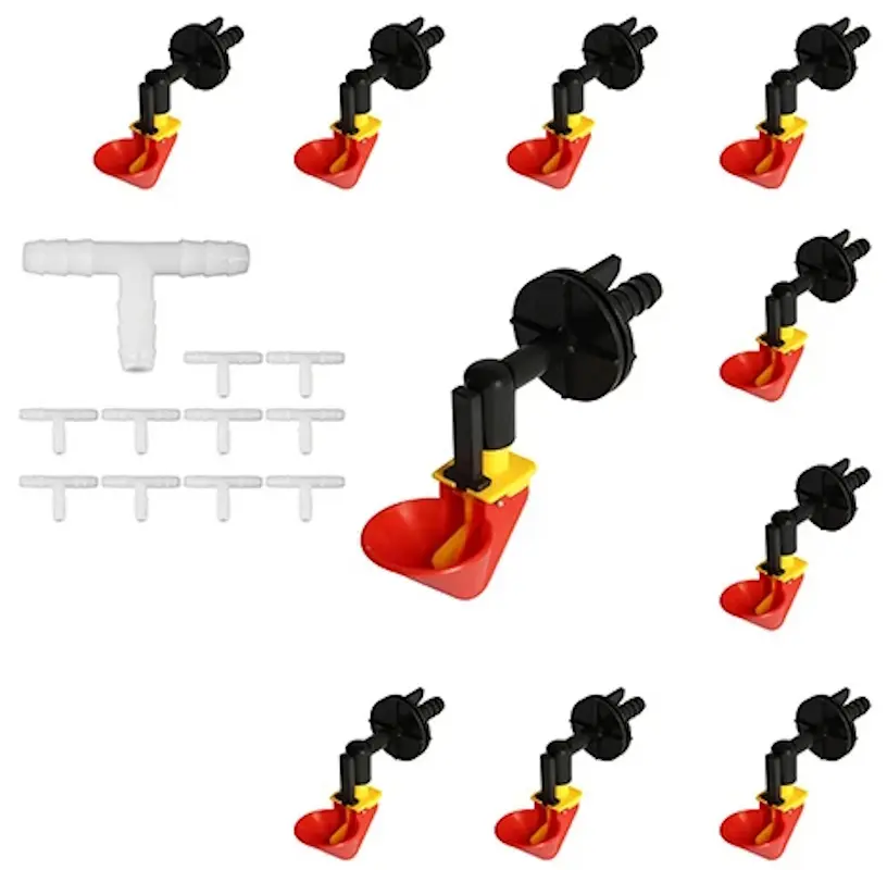 Set de adapatoare cu niplu pentru pasari Demetra DM09 (Red/Black)