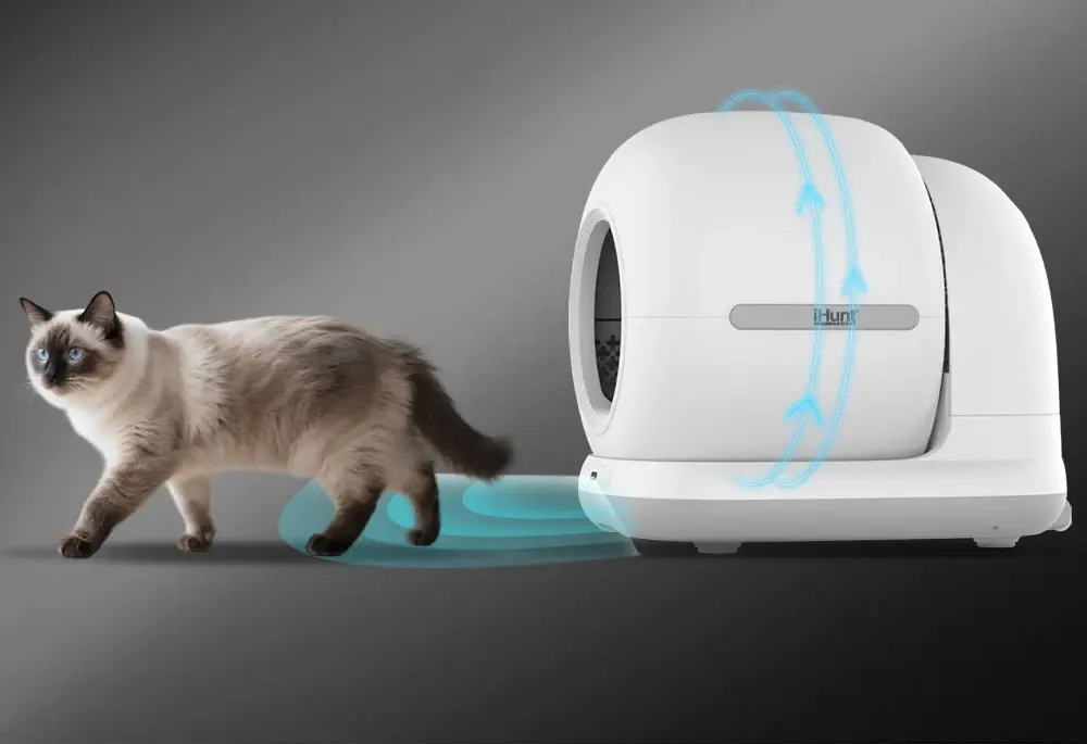 Litieră automată pentru pisici iHunt Smart Cat Litter V7 (White) - 6