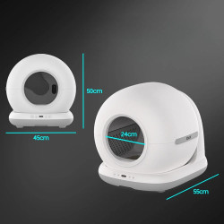 Litieră automată pentru pisici iHunt Smart Cat Litter V7 (White) Thumb