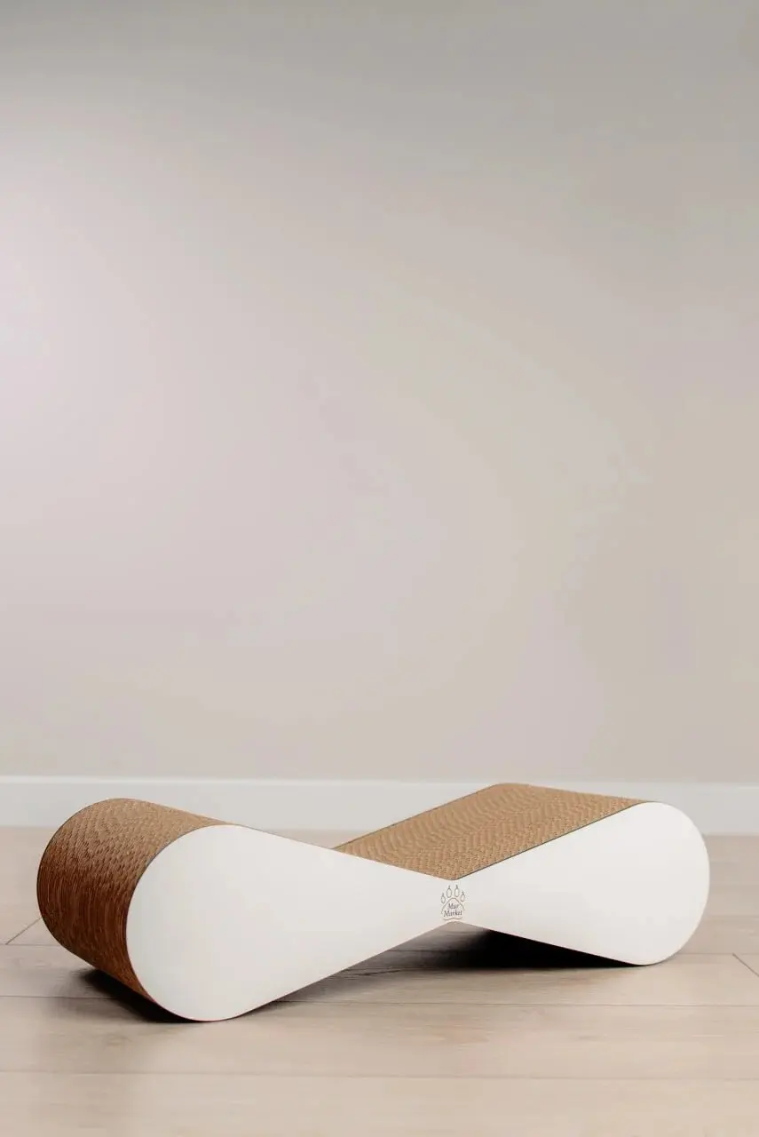 Zgarietoare pentru pisici MurMarket Tiny Tiger Mini (White/Brown) - 2