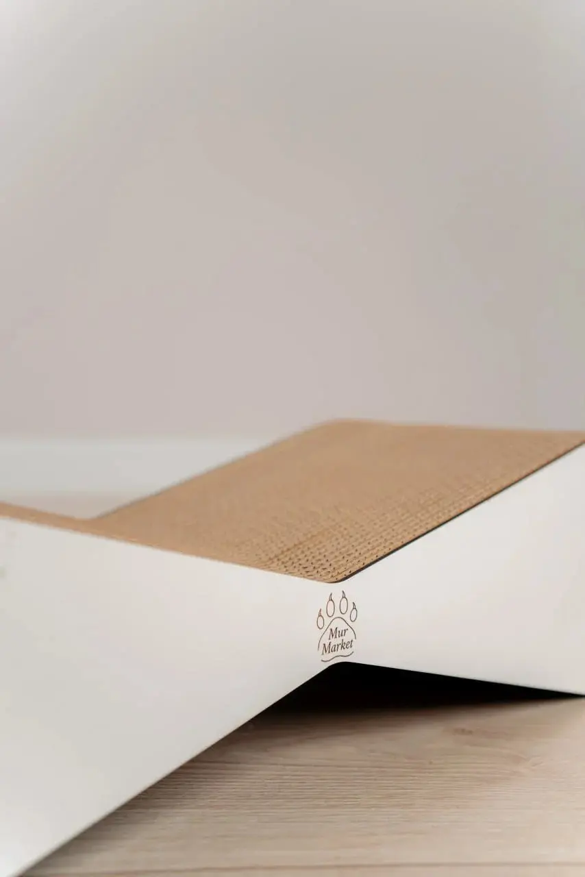 Zgarietoare pentru pisici MurMarket Tiny Tiger Mini (White/Brown) - 3