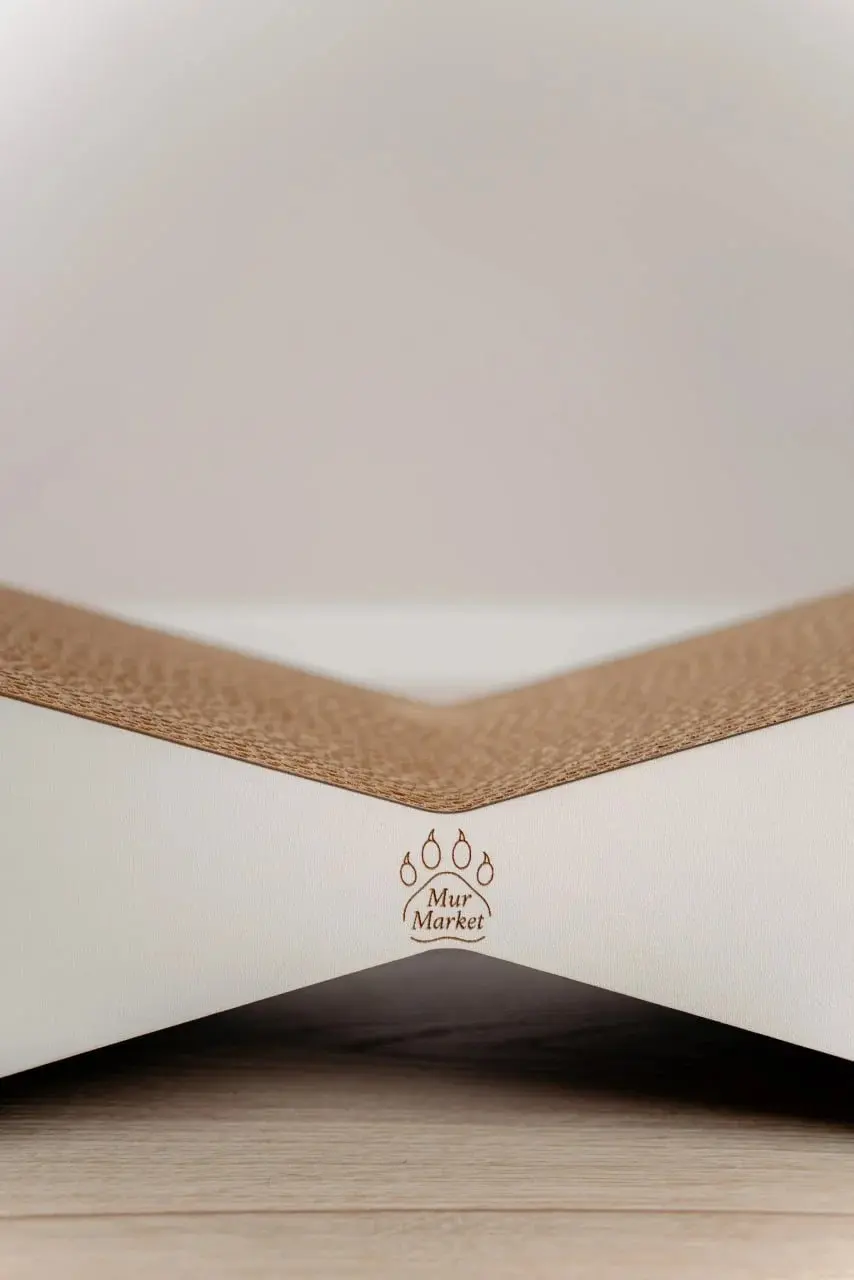 Zgarietoare pentru pisici MurMarket Tiny Tiger Mini (White/Brown) - 5