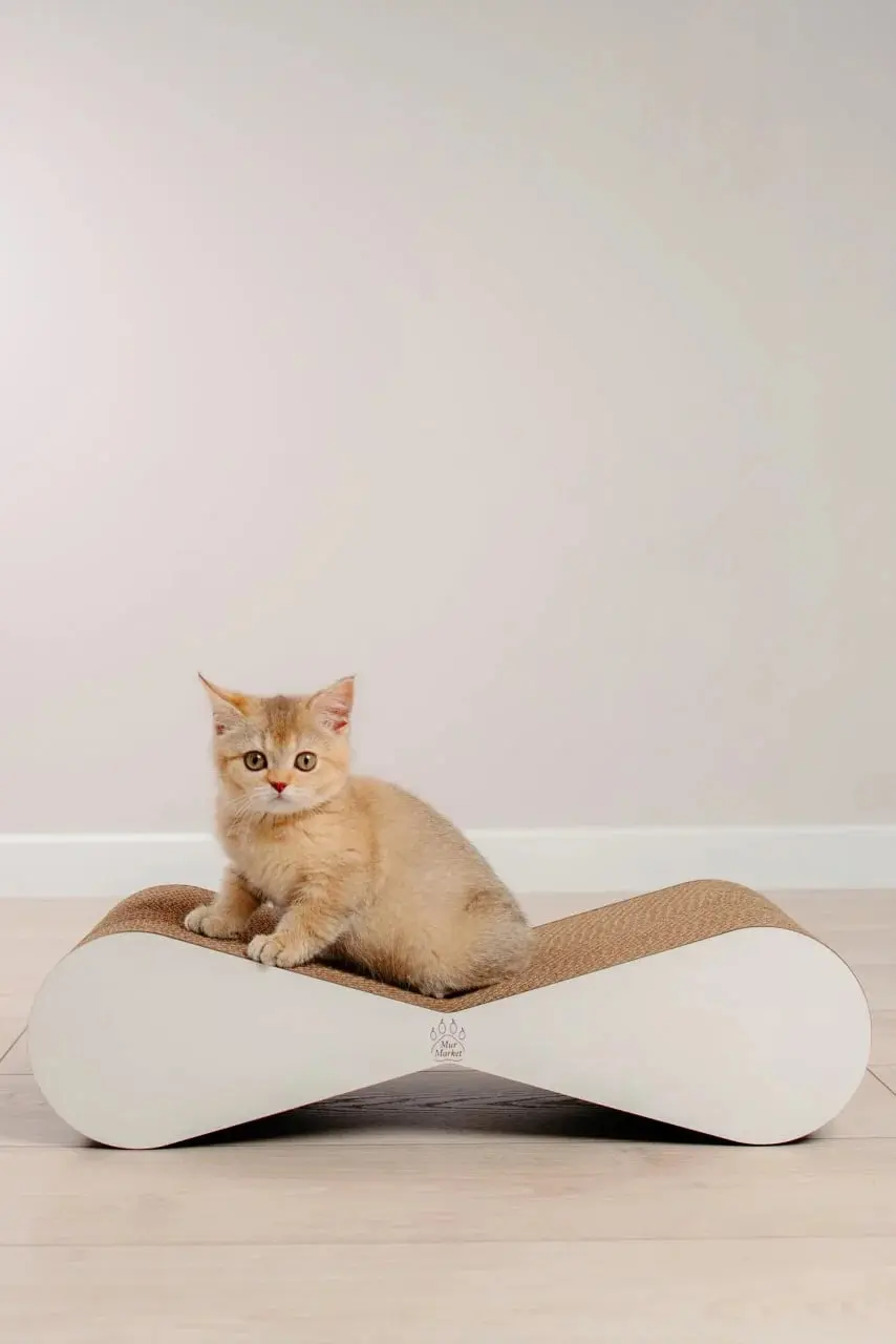 Zgarietoare pentru pisici MurMarket Tiny Tiger Mini (White/Brown) - 8