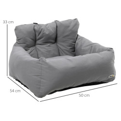 Scaun auto pentru caini PawHut D00-145 (Grey) Thumb