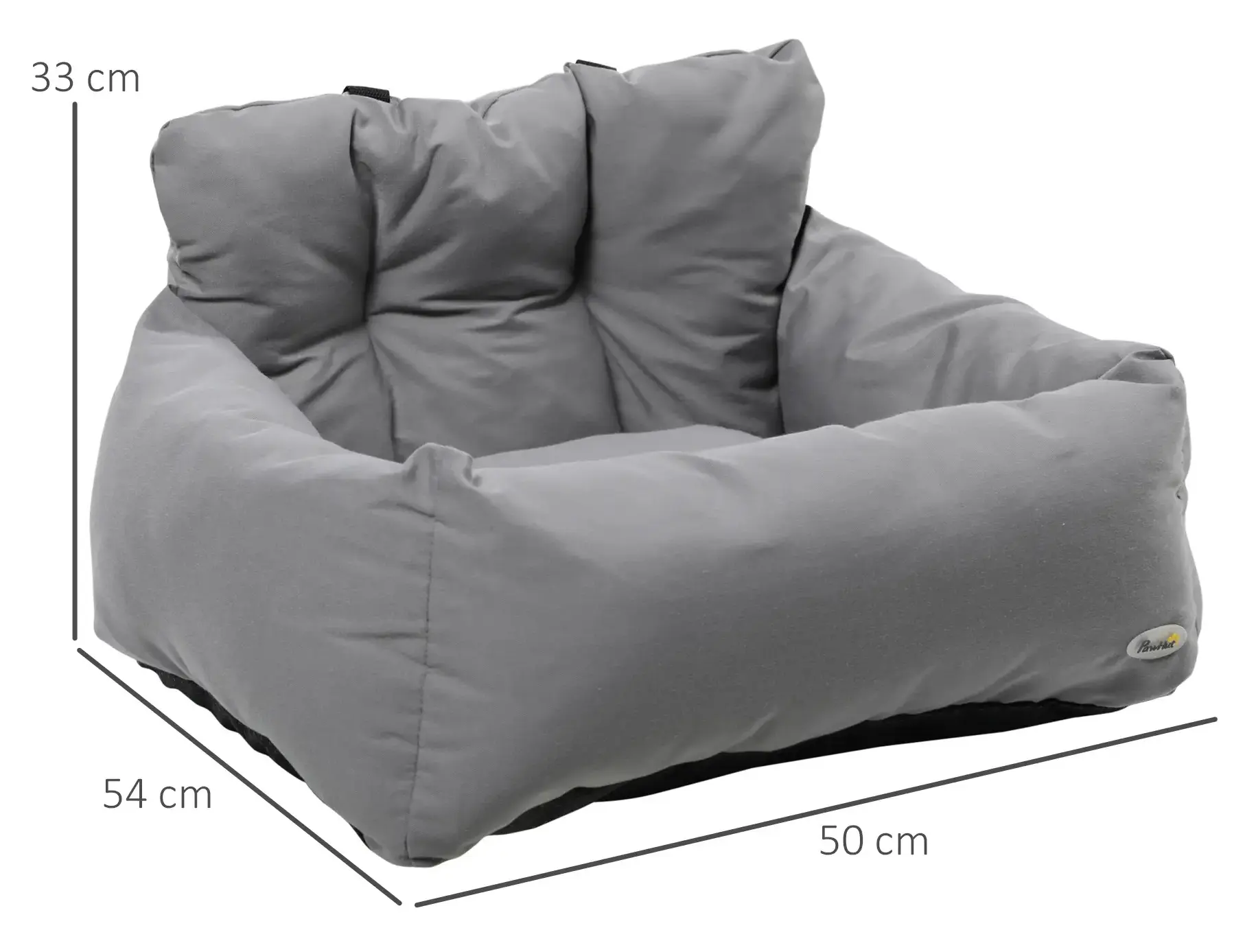 Scaun auto pentru caini PawHut D00-145 (Grey) - 3