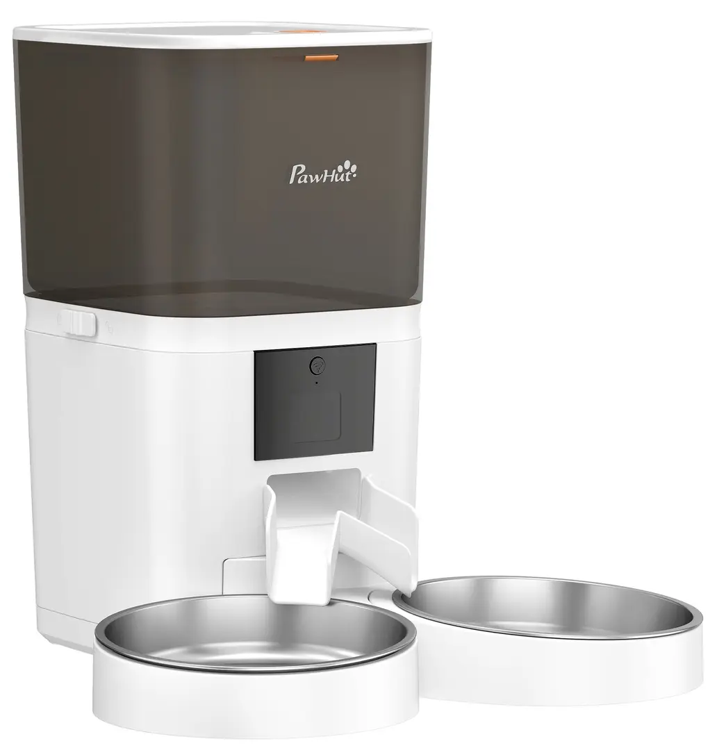 Hranitor automat pentru pisici PawHut D08-084V90WT (White/Black)