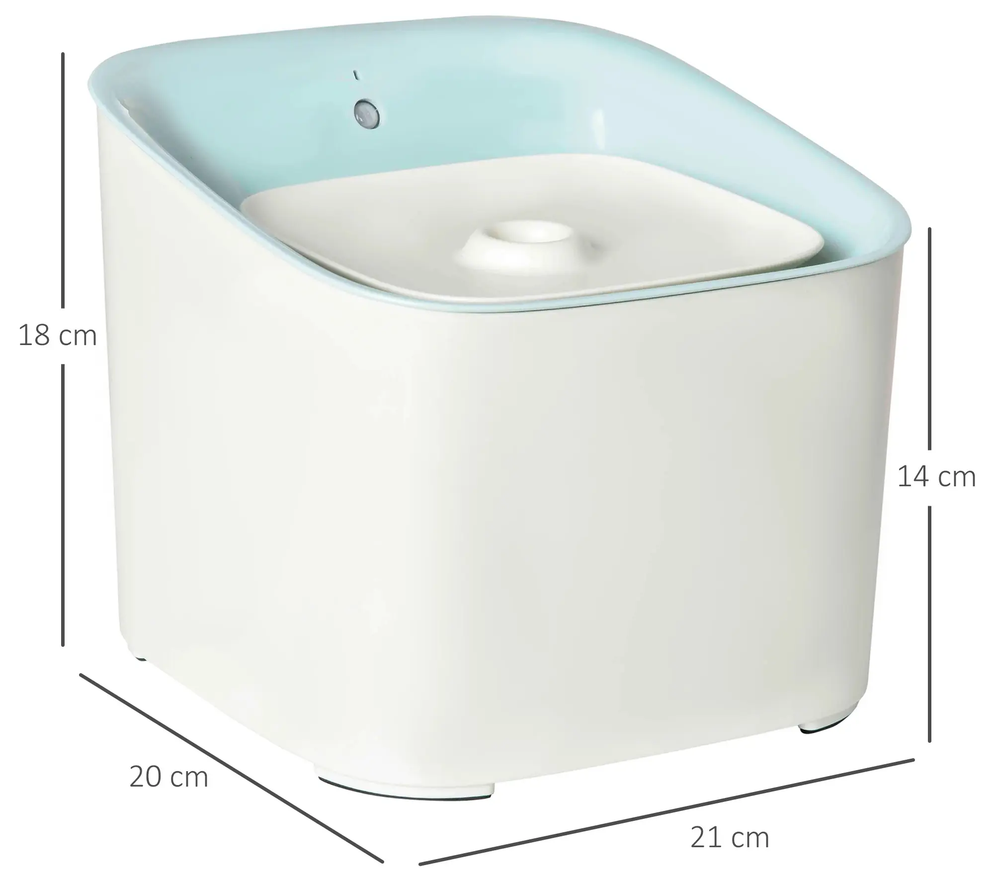 Автоматический питьевой фонтан для животных PawHut D08-025V90BU (White/Blue) - 4