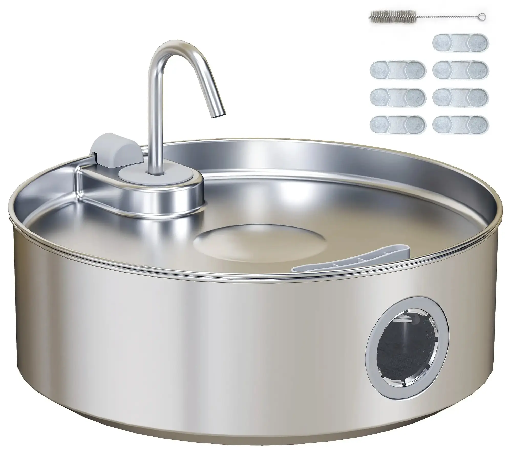 Fantana automata pentru animale PawHut D08-074V90SR (Silver) - 3