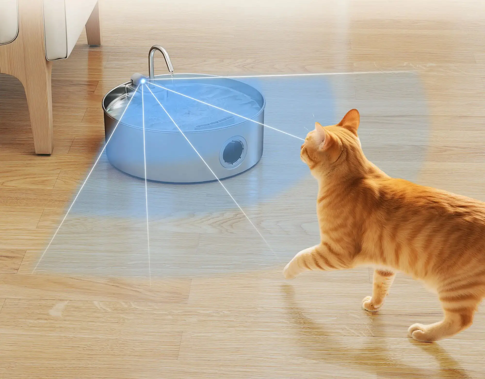 Fantana automata pentru animale PawHut D08-074V90SR (Silver) - 5